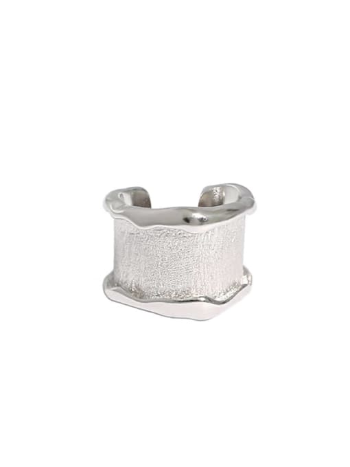 DAKA 925 Sterling Silver smooth Irregular Vintage Clip Earring [Single] 3